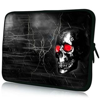 Black SkullPattern Nylon Material Waterproof Sleeve Case for 11/13/15 LaptopTablet