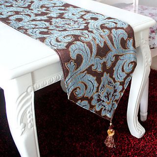 European Style Chenille Poly/Cotton Table Runner