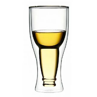 Upside Down Beer Bottle Style Double Walled Glass