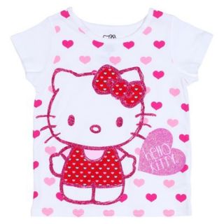 Hello Kitty Infant Toddler Girls Short sleeve Tee   White 4T