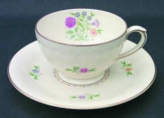 Community Lady Hamilton Footed Cup & Saucer Set, Fine China Dinnerware   Multico