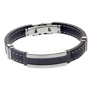 Negative Ion Silicone Hypoallergenic Titanium Bracelet For Men