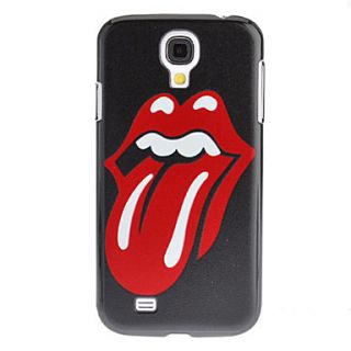 Black Big Red Tongue Pattern Hard Case for Samsung Galaxy S4 I9500
