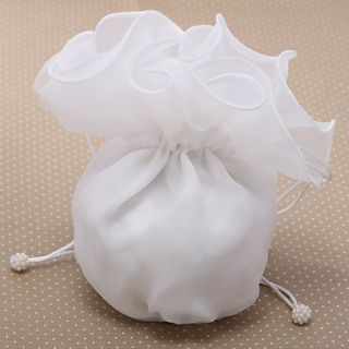 Polyester With Imitation Pearl Wedding Bridal Money Bag