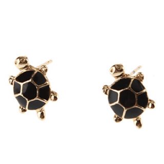 Tortoise Metal Stud Earrings
