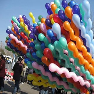 Nice Wave Shaped balloons   Set of 100 (Mixed Colors)