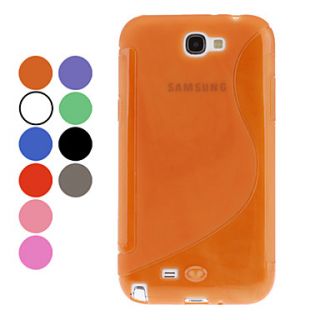 S Shape Soft TPU Case for Samsung Galaxy Note 2 N7100 (Assorted Colors)