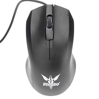 ABS Material 10000 Franes/sec PlugPlay Phoebo AM 228B Game Class Optical Mouse(Black)