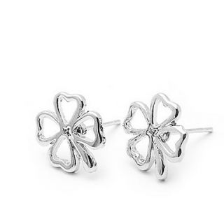 Classic Alloy Clover Shaped Womens Earrings