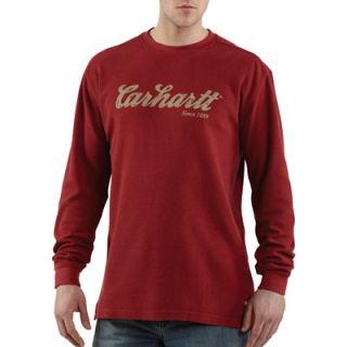 Carhartt Long Sleeve Textured Knit Shirt   Dark Red, XL, Model# K253