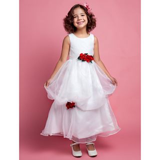 A line Princess Jewel Organza Flower girl Dress (618907)