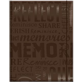 Embossed Gloss Memories Expressions Brown Photo Album (holds 100 Photo) (Brown Materials PaperIncludes one (1) albumHolds up to 100 4 inch x 6 inch photosCover embossed in glossy tone on tone wordsMemo area to document memoriesElastic cord closureAcid fr