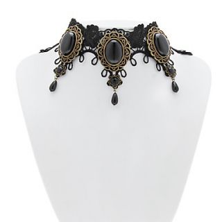 Handmade Black Lace Victorian Classic Lolita Choker Necklace