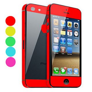 Solid Color Skin Guard with Black Back Protector for iPhone 5 (Optional Colors)