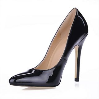 Black Patent Leather Stiletto Heel Pointed Toe Womens Pumps Party / Evening Shoes