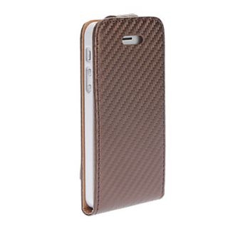 Protective Oblique Grain Flip Open PU Leather Case for iPhone 5/5S