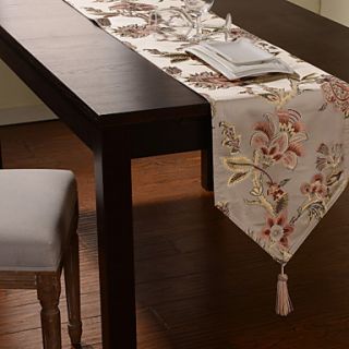 Silk Embroidery Narcissus Pattern Table Runner
