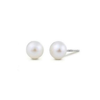 Delicate Sterling Silver With Pearl Allergy Free Stud Earrings