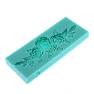 3D Rose Branch Shaped Silicone Cookie Biscuit Mold