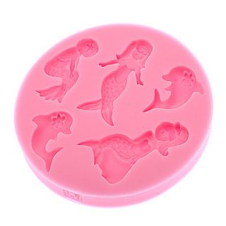 3D Mermaid Shaped Silicone Cookie Biscuit Mold
