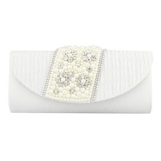 Fashion Satin With Waterproof Fabric And Rhinestone/Imitation Pearl Special Occasion Clutches/Shoulder Bag