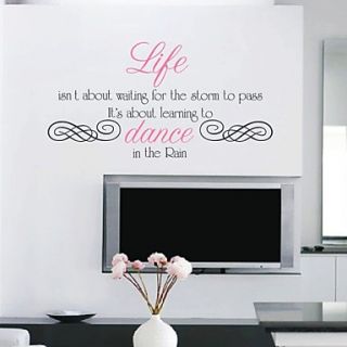 Inspiration Dancing in the Rain Quotes Wall Sticker