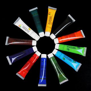 12 Color Nail Art UV Gel Tubes Set