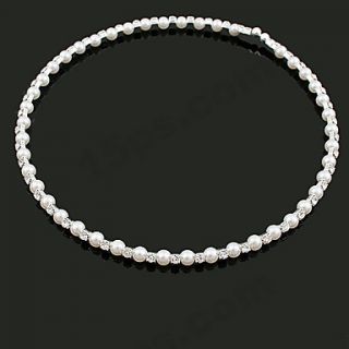 Small Pearl Zircon Connected Necklace