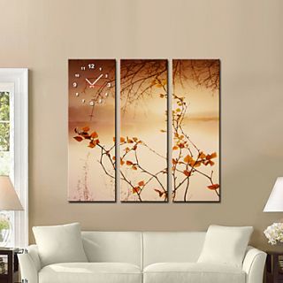 28 35 Autumn Charm Wall Clock In Canva 3pcs