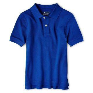 Izod Short Sleeve Polo Shirt   Boys 4 20, Royal, Boys