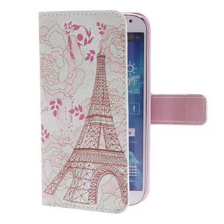 Flower Tower Pattern Full Body Case with Stand and Card Slot for Samsung Galaxy S4 I9500