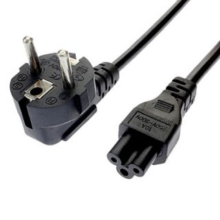3 Prong 4Feet AC Power Supply Cord Cable for Laptop (EU Plug)