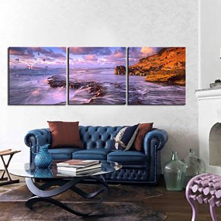 Modern Style The Sunset Wall Clock in Canvas 3pcs
