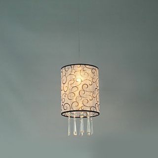 European Style Characteristic 1 Light Pendant with Fabric Shade