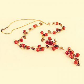 European and American jewelry retro sweet little cherry full aesthetic temperament necklace N116
