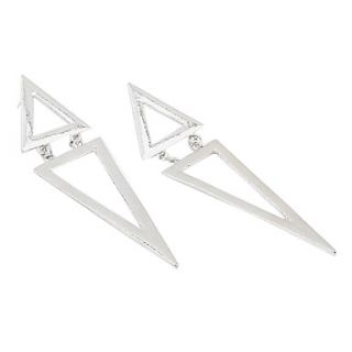 Europe Street beat triangular metal exaggerated fashionable long earrings earrings (random color)