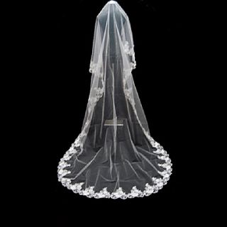 1 Layer Cathedral Length Wedding Veil 600cm length