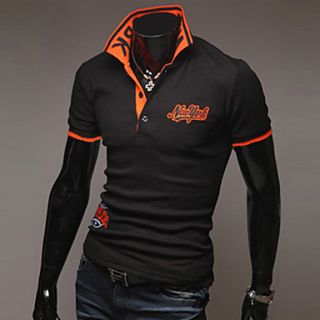 Unique Collar Embroidery Polo Shirt