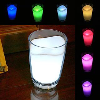 Glowing Milk Cup Design 7 Colors Changing Night Light Home Decoration (3xAAA)