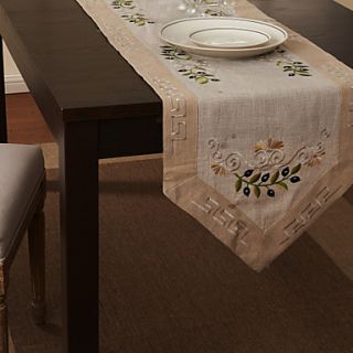 16X66 Modern Style Beige Linen and Cotton Table Runners