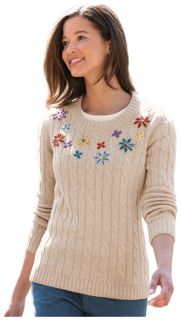 Embroidered Crewneck Sweater