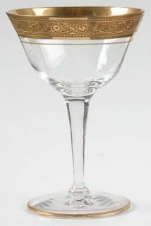 Tiffin Franciscan Minton Liquor Cocktail   Stem #14196, Gold Encrusted, Optic