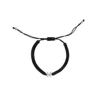 Bridge Jewelry Initial M Crystal Cord Bracelet