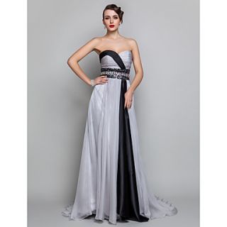 A line Sweetheart Floor length Chiffon Evening Dress (699383)