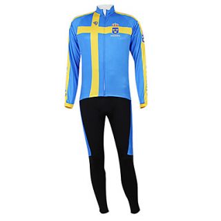 Kooplus2013 Championship Sweden Jersey PolyesterLycraElastic Fabric Cycling Suits(Shirt Pants)