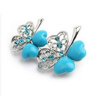 Charming Alloy With Rhinestone/Resin Clover Shaped Brooch(Random Color Delivery)
