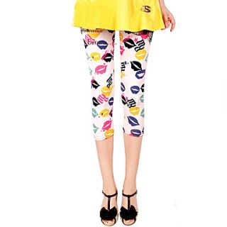 Soft Strecth Contrast Color Cropped Leggings(1)