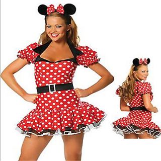 Minnie Mickey Mouse Fancy Dress Womens Halloween Costume