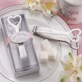Game Some Sugar Stainless Steel Heart Themed Sugar Tongs