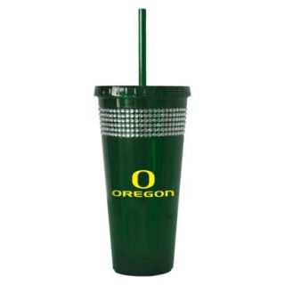 Boelter Brands NCAA 2 Pack Oregon Ducks Bling Double Walled Tumbler with Straw  